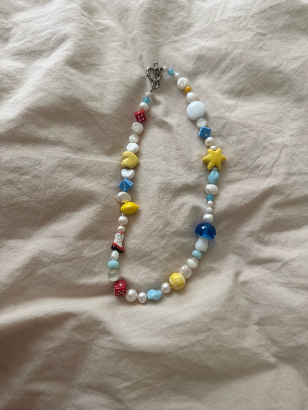 Multi-Color Beaded Necklace - Fun Shapes